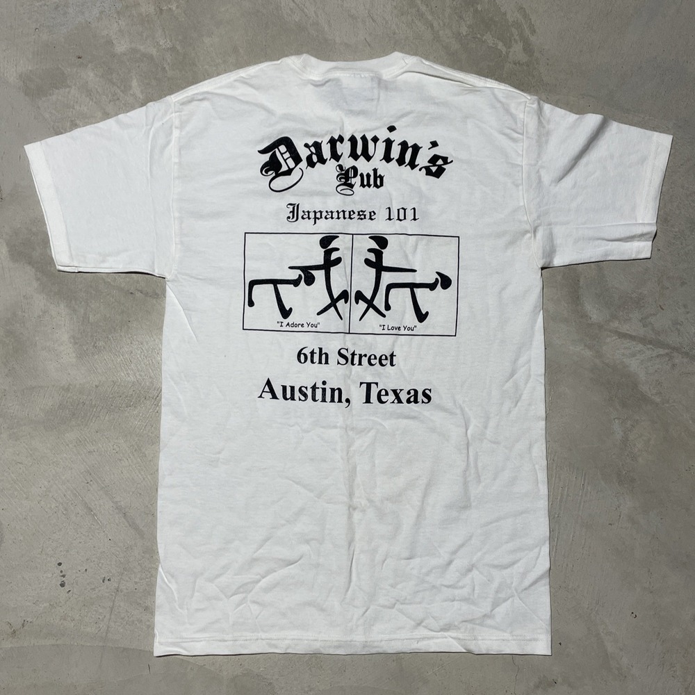 Austin Texas T Shirt Hanes SZ S Darwin's Pub Japanese 101 I Love You I Adore You
